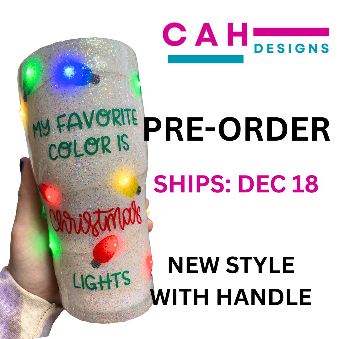 PRE-ORDER: Light-Up Christmas Tumbler – 30oz Stainless Steel