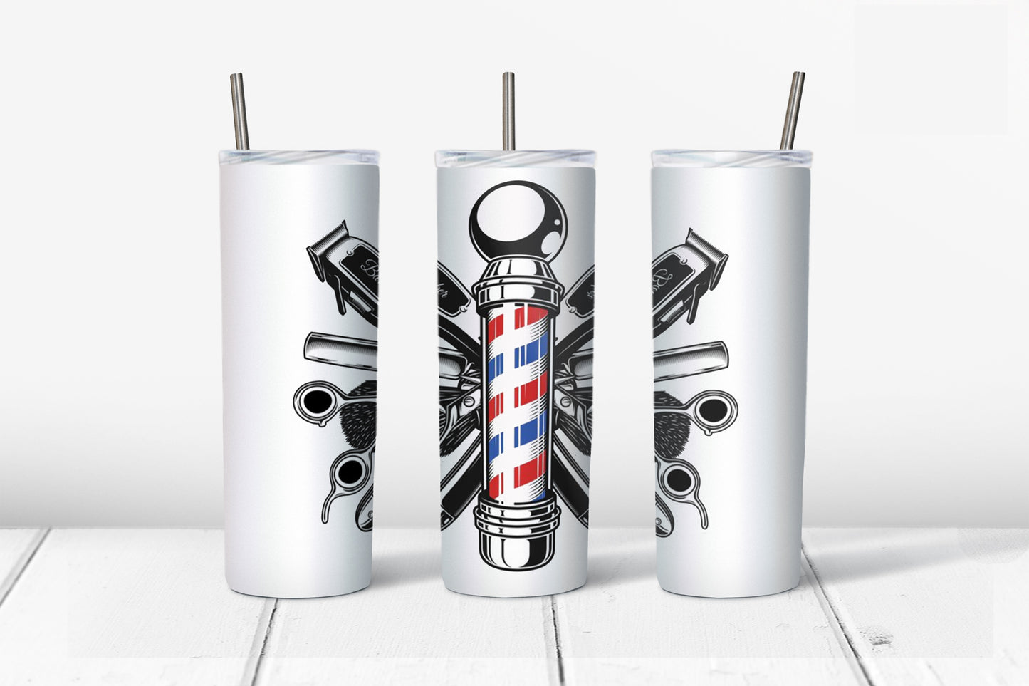 Barber Shop Sublimation Tumbler