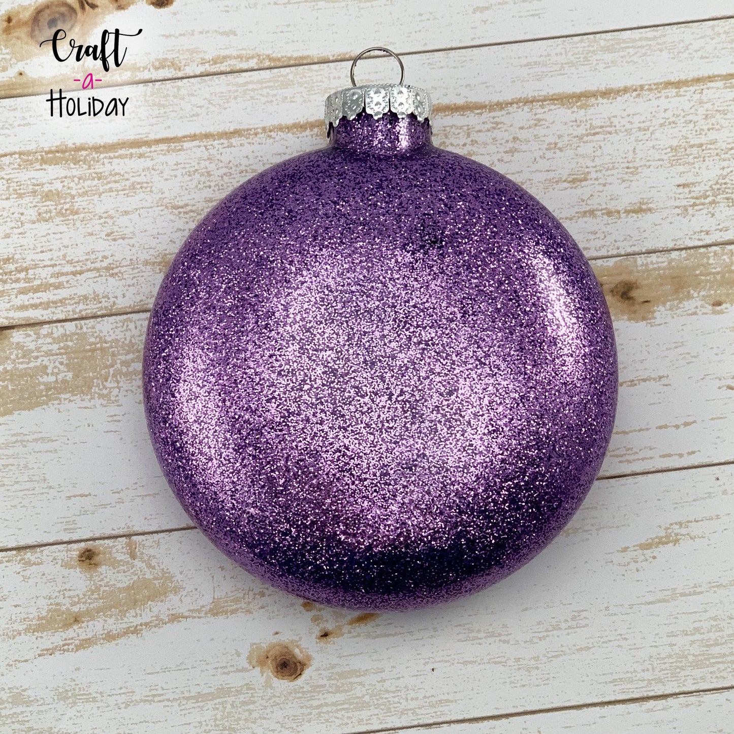 Personalized Glass Glitter Ornament