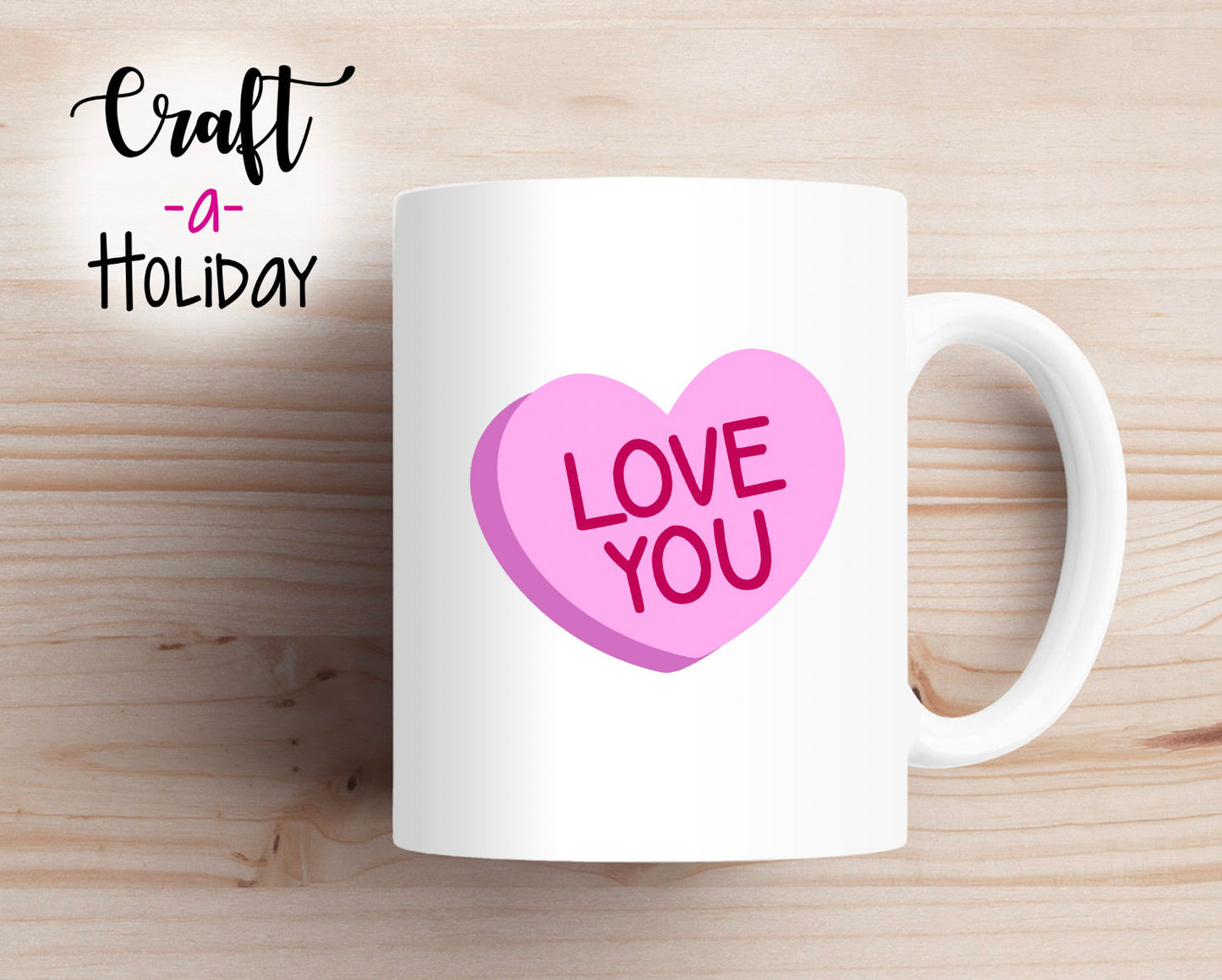 Conversation Heart Coffee Mug